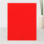 Kerstverlichting, bubbels, cadeaus en Rooster Kaart (Achterkant)