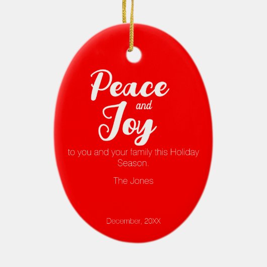 Kerstverlichting, bubbels, cadeaus en Rooster Keramisch Ornament (Achterkant)