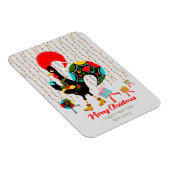 Kerstverlichting, bubbels, cadeaus en Rooster Magneet (Rechterzijde)