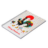 Kerstverlichting, bubbels, cadeaus en Rooster Notitieboek (Linkerzijde)