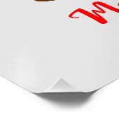 Kerstverlichting, bubbels, cadeaus en Rooster Perfect Poster (Hoek)