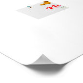 Kerstverlichting, bubbels, cadeaus en Rooster Poster (Hoek)