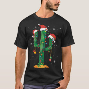 Kerstverlichting Cactus Lover Grappige Kerstmis Py T-shirt