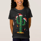 Kerstverlichting Cactus Lover Grappige Kerstmis Py T-shirt (Voorkant)