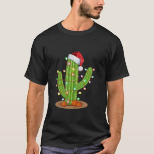 Kerstverlichting Cactus Lover Grappige Xmas Lange  T-shirt