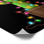 Kerstverlichting Cactus Lover Leuke kerstcadeaus v Poster (Hoek)