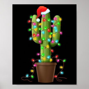 Kerstverlichting Cactus Lover Leuke kerstcadeaus v Poster