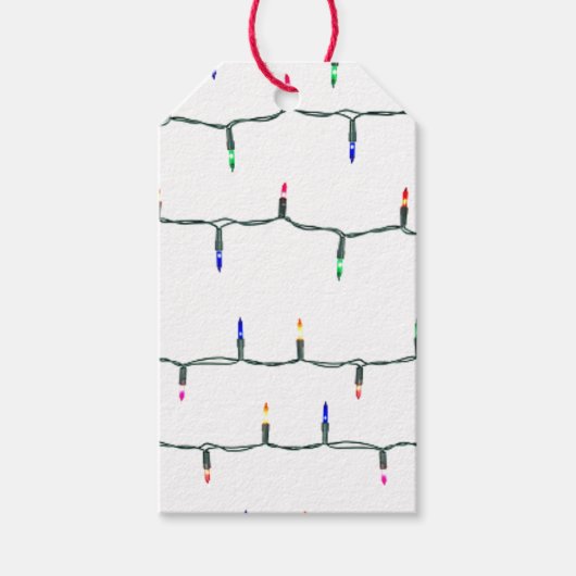 Kerstverlichting Cadeaulabel (Voorkant)