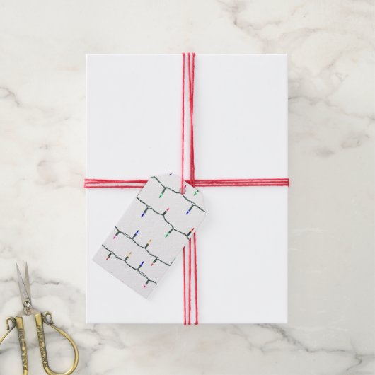 Kerstverlichting Cadeaulabel (Met Touw)