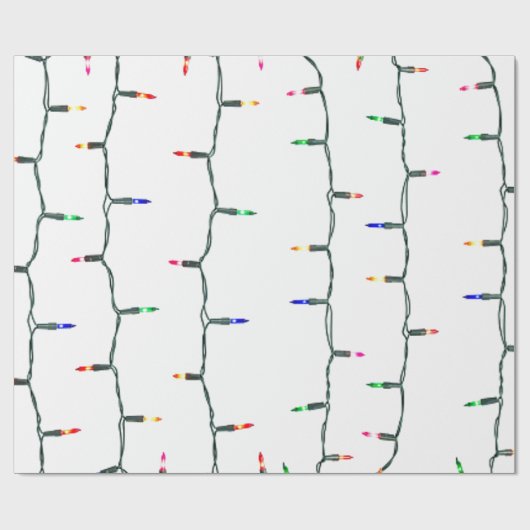 kerstverlichting cadeaupapier (Vlak)