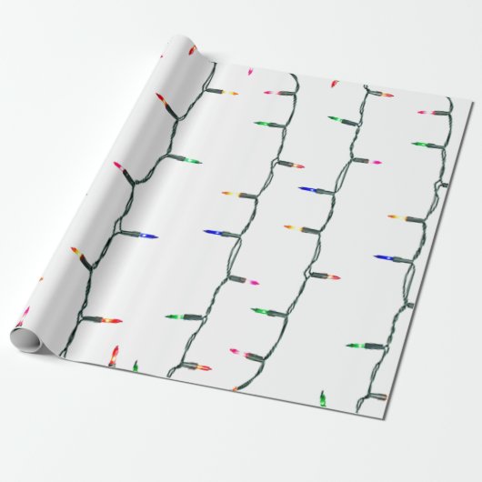 kerstverlichting cadeaupapier (Uitgerold)