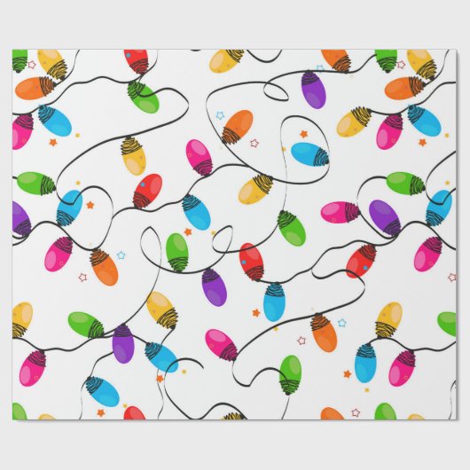 kerstverlichting cadeaupapier (Vlak)