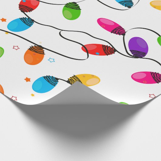 kerstverlichting cadeaupapier (Hoek)