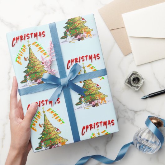 kerstverlichting cadeaupapier (Geschenken)