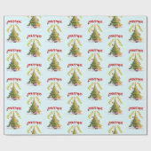kerstverlichting cadeaupapier (Vlak)