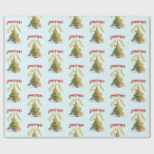 kerstverlichting cadeaupapier (Vlak)