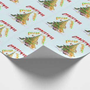 kerstverlichting cadeaupapier