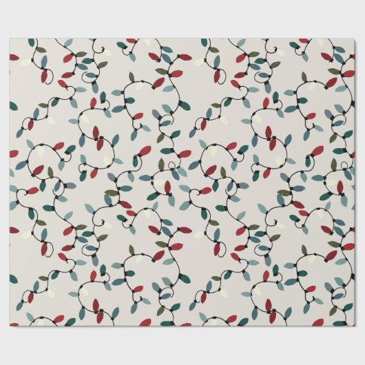 Kerstverlichting Cadeaupapier (Zoom)