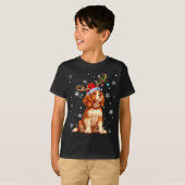 Kerstverlichting Cavalier King Charles Spaniel Ker T-shirt (Voorkant volledig)