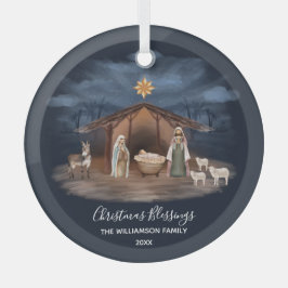 kerstverlichting Christelijk Glas Ornament