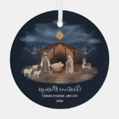 kerstverlichting Christelijk Glas Ornament (Achterkant)