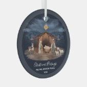 kerstverlichting Christelijk Glas Ornament (Voorkant Rechts)