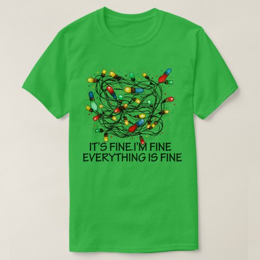 Kerstverlichting Citaat T-shirt (Design voorkant)