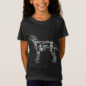 Kerstverlichting Dalmatische Hondenliefhebber leli T-shirt (Voorkant)
