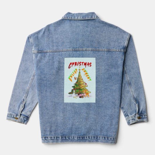 kerstverlichting denim jacket (Achterkant)
