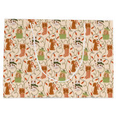 Kerstverlichting Dieren Patroon Geel Groot Cadeauzakje (Achterkant)