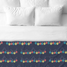 Kerstverlichting Donkerblauw Fleece Deken