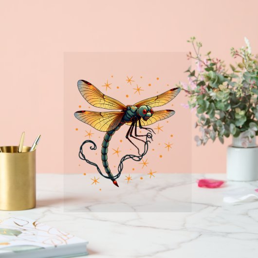 Kerstverlichting Dragonfly Acryl Bord (Huwelijk)