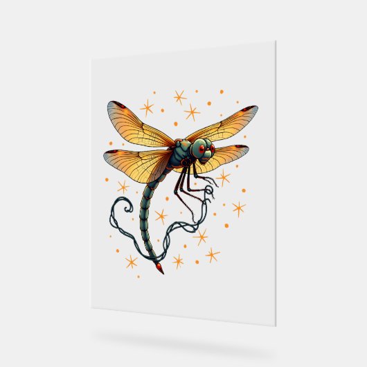 Kerstverlichting Dragonfly Acryl Bord (Hoek)