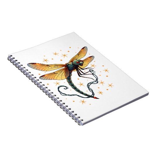 Kerstverlichting Dragonfly Notitieboek (Rechterzijde)