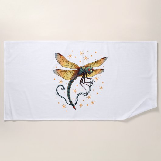 Kerstverlichting Dragonfly Strandlaken (Voorkant)