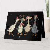 Kerstverlichting Ducks Funny Animals Boerderij Lov Kaart (Voorkant)