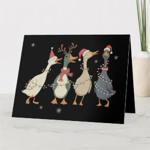 Kerstverlichting Ducks Funny Animals Boerderij Lov Kaart