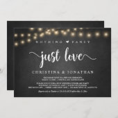 Kerstverlichting, Elopement, Niets fancy, gewoon l Kaart (Voorkant / Achterkant)