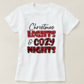 Kerstverlichting en Cosy Nights T-shirt (Design voorkant)