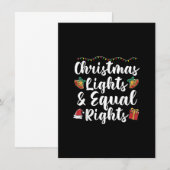 Kerstverlichting en gelijke rechten kaart (Voorkant / Achterkant)