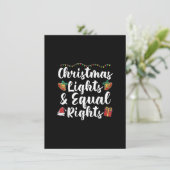 Kerstverlichting en gelijke rechten kaart (Staand voorkant)