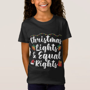 Kerstverlichting en gelijke rechten t-shirt