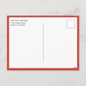 Kerstverlichting en groen Foto Feestdagenkaart (Achterkant)