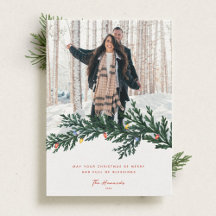 Kerstverlichting en groen Foto