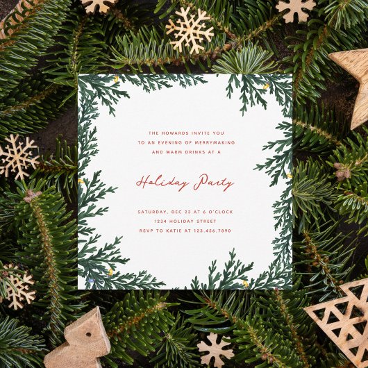 Kerstverlichting en groen kaart