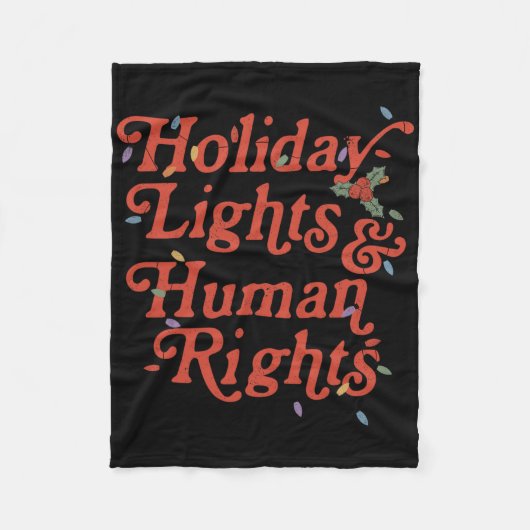 Kerstverlichting en Mensenrechten Grappige Kerstmi Fleece Deken (Voorkant)