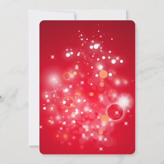 Kerstverlichting en Tinsel Kaart (Achterkant)