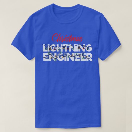 kerstverlichting-engineer t-shirt (Design voorkant)