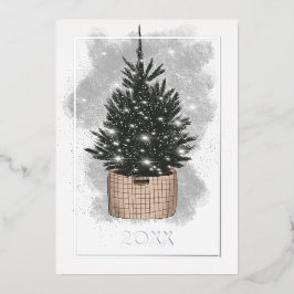 Kerstverlichting Familie Fotocollage Folie Vakanti Folie Feestdagenkaart