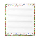 Kerstverlichting Feestdagen gevoerd Notitieblok (Voorkant)